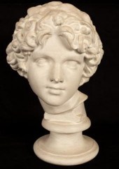 A classical plaster bust by D