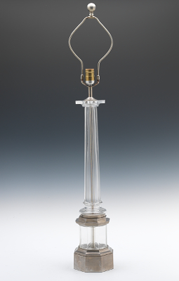 A Clear Crystal Column Lamp Clear