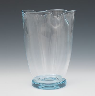 A Clear Glass Vase by Orrefors With