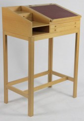A clerk's desk designed by Rud