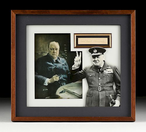 A CLIPPED AUTOGRAPH, SIGNED, SIR