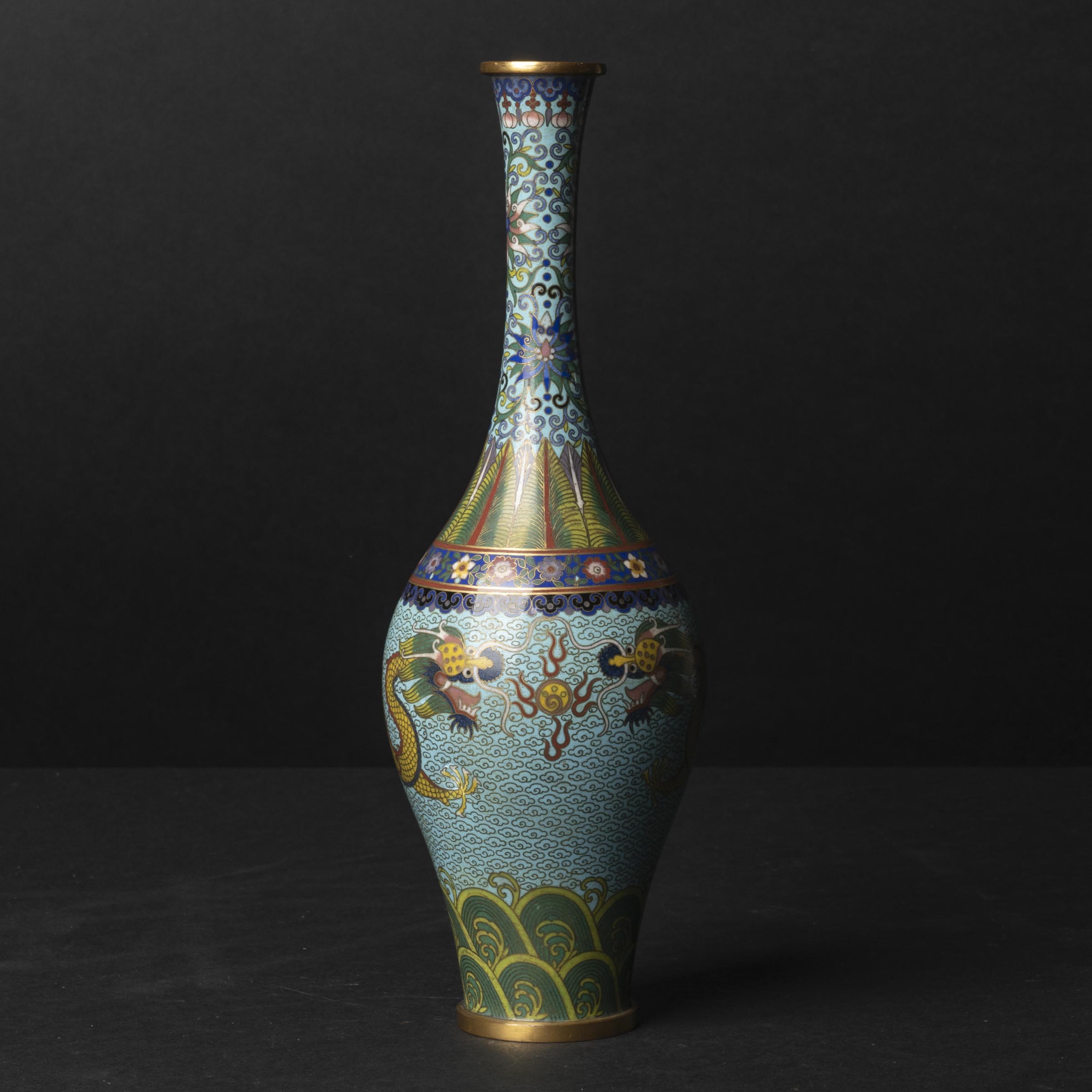 A Cloisonné Enamel 'Dragon' Vase,