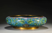 A CLOISONNÉ ENAMEL 'INTERLOCKI