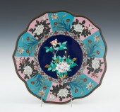 A Cloisonne & Ginbari Lobed Pl