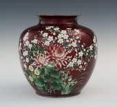 A Cloisonne & Ginbari Vase Wit