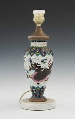 A Cloisonne Lamp with Dragon