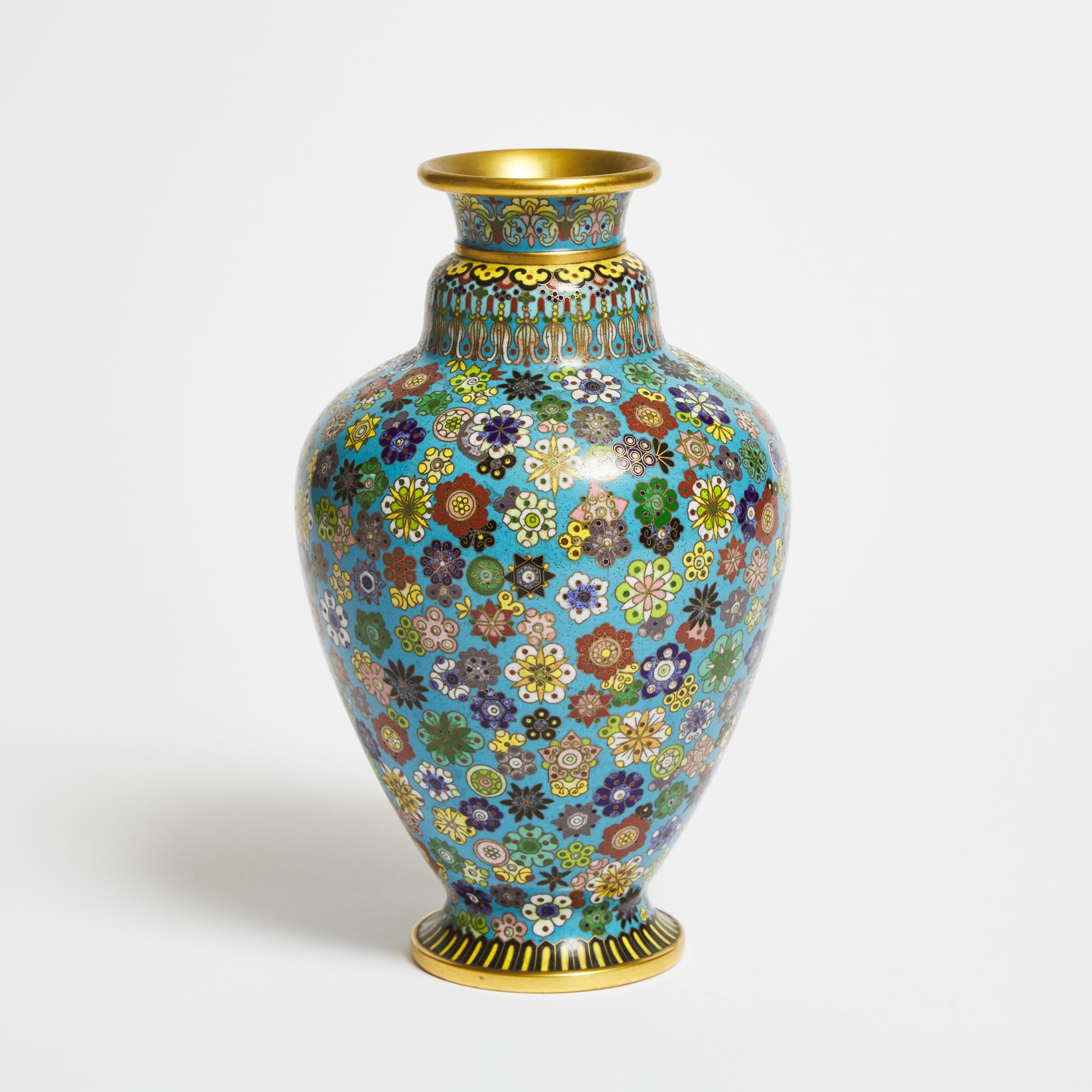 A Cloisonné 'Millefleur' Vase, 19th