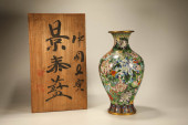 A CLOISONNé 'MILLEFLEURS' VASE