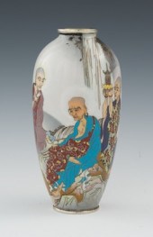 A Cloisonne & Musen Vase of Ae