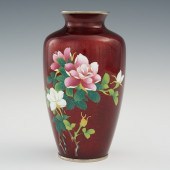 A Cloisonne & Tomei Shippo Vas
