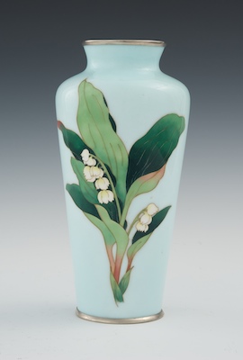 A Cloisonne Vase with Flowers