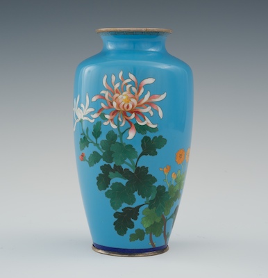 A Cloisonne Vase with Orange