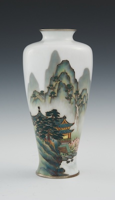 A Cloisonne Vase with View of