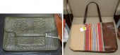 A CLUTCH & ETRO TOTE A green F