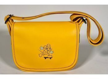 A Coach Mickey Mouse leather