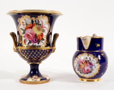 A Coalport campana-shaped vase,