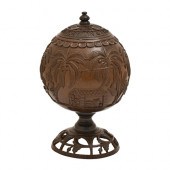 A coconut cup and cover, Sri L