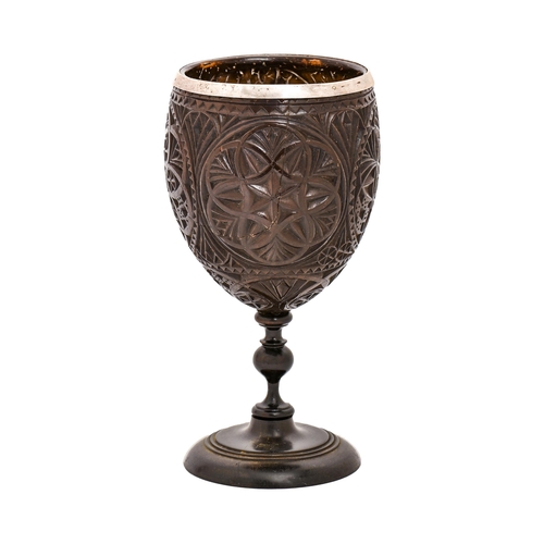 A coconut cup, France, 18th/19th c,