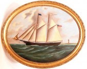 A. COHEN OVAL OIL ON CANVAS "P