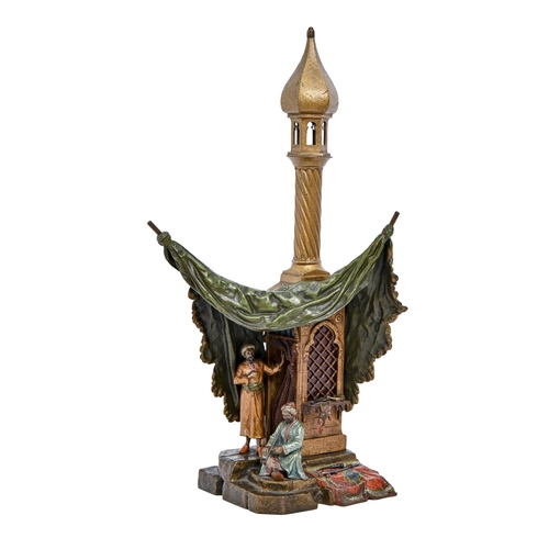 A cold painted Vienna bronze
