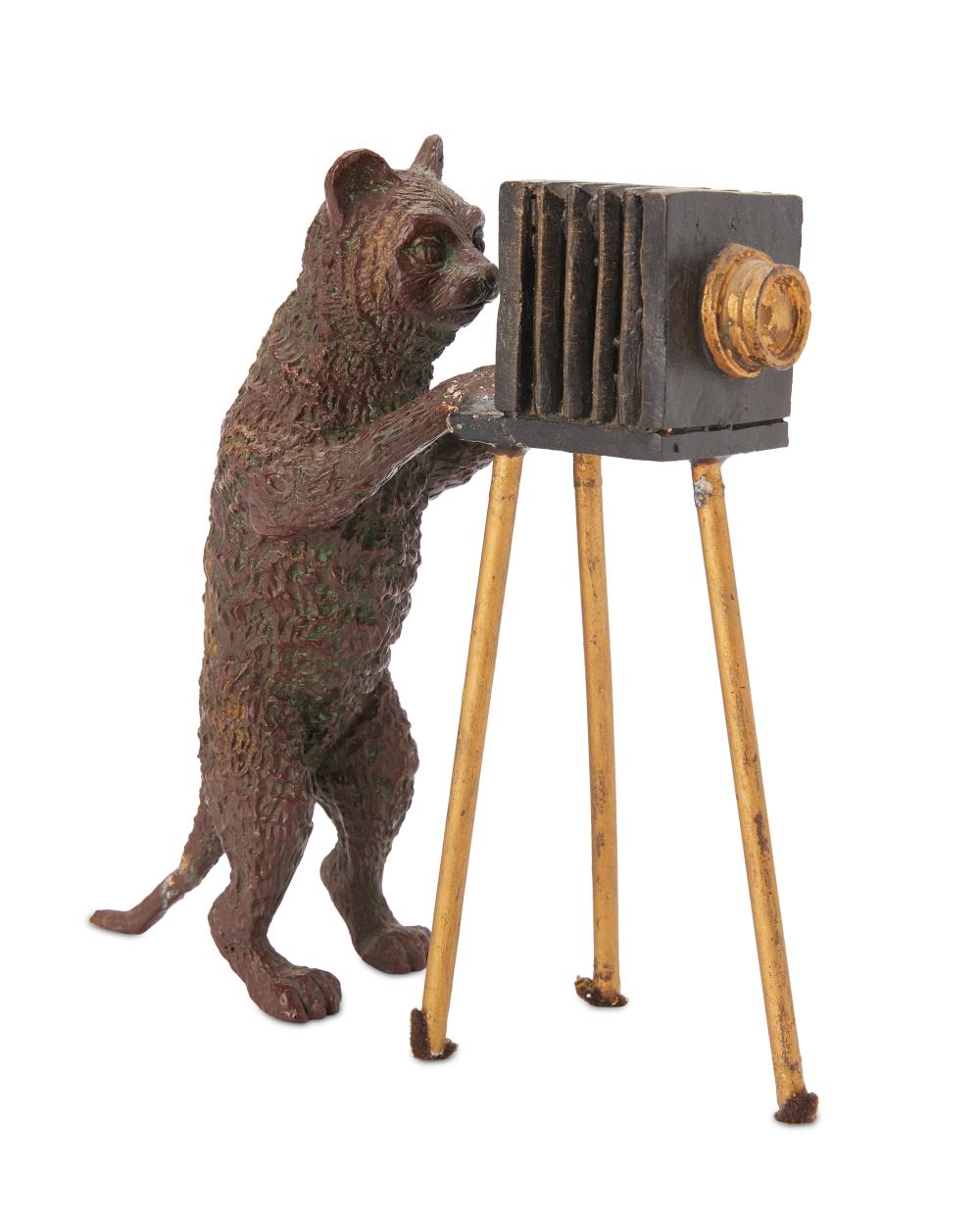 A COLD-PAINTED VIENNA BRONZE CAT