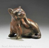 A Colima Polished Pottery Figu