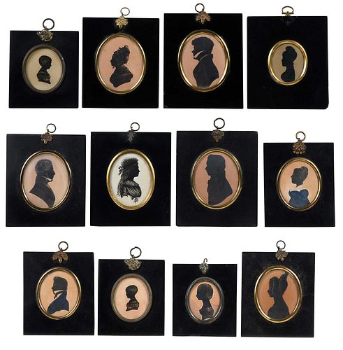 A COLLECTION OF 12 SILHOUETTE
