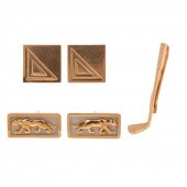 A COLLECTION OF 14K CUFFLINKS