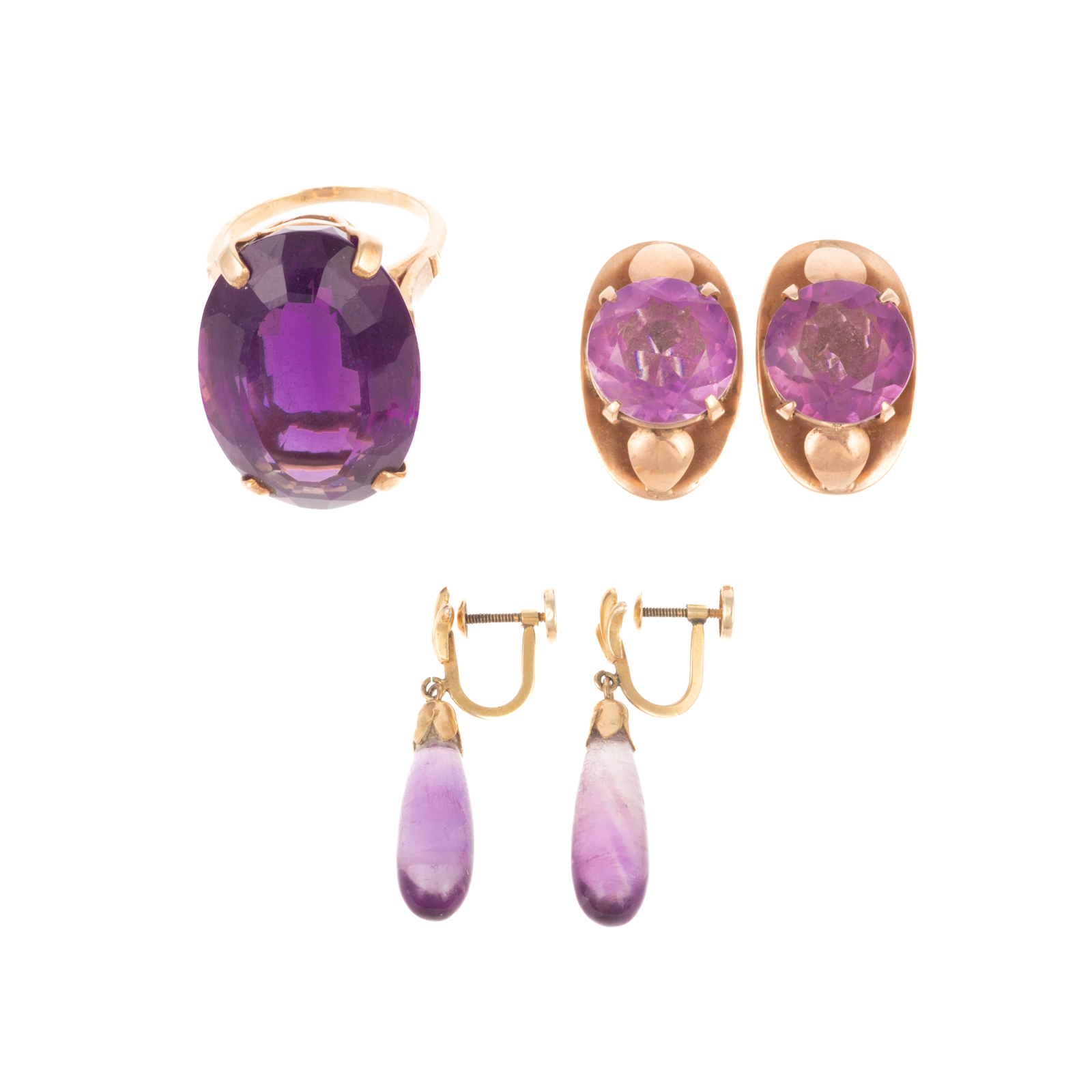 A COLLECTION OF 14K RETRO JEWELRY