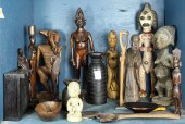 A COLLECTION OF AFRICAN WOOD C