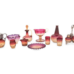 A Collection of Amberina Glass