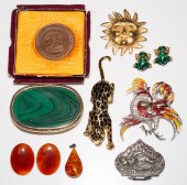 A COLLECTION OF ANIMAL JEWELRY