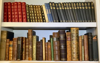 A collection of antique leather