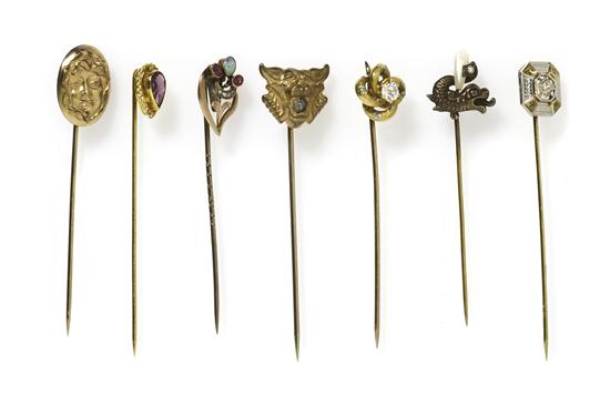 A Collection of Antique Stickpins