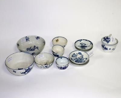 A collection of blue printed