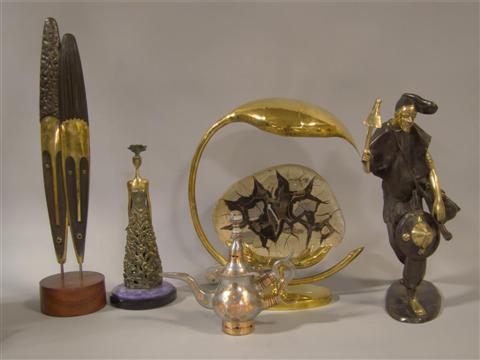 A COLLECTION OF BRONZE AND STONE