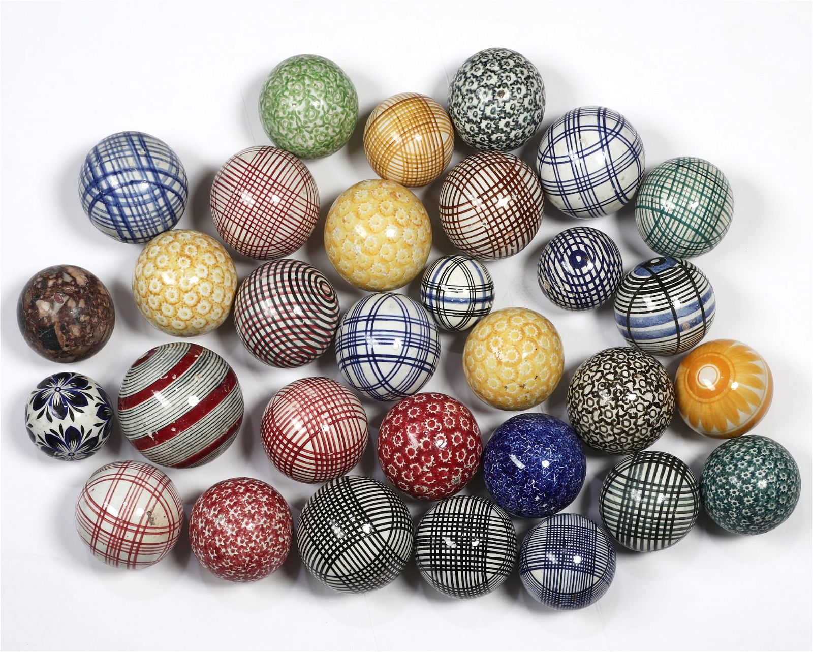 A COLLECTION OF CARPET BALLSA