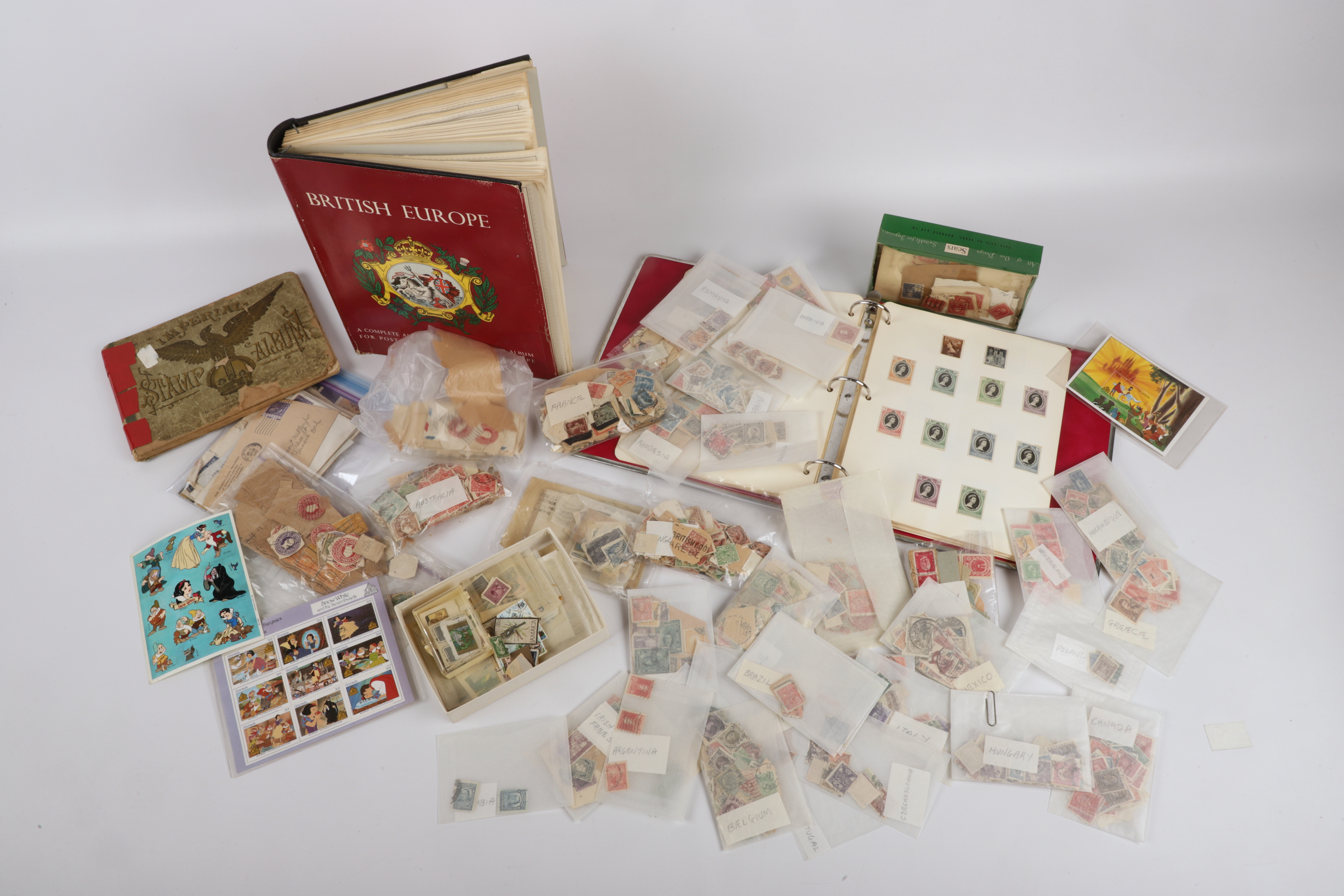 A Collection of clipped stamps