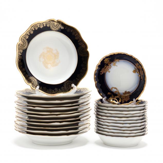 A COLLECTION OF COBALT & GILT
