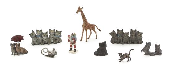 A Collection of Cold Painted Bronze