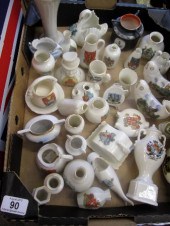 A collection of Crested China