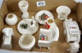 A collection of crested china
