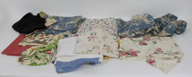 A collection of curtain fragments
