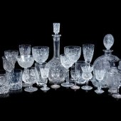 A Collection of Cut Glass Stem