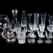 A Collection of Cut Glass Stem