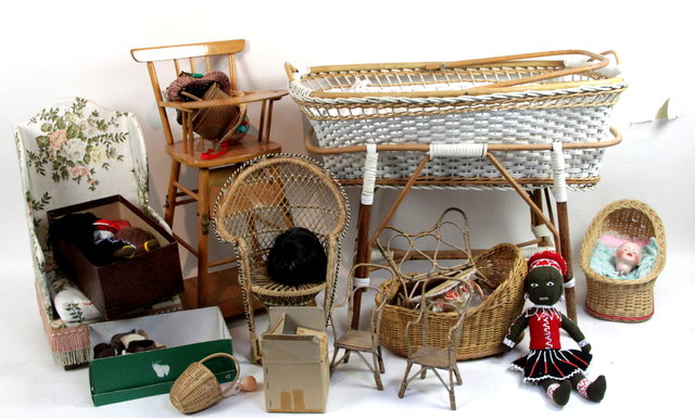 A collection of dolls and doll