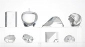 A COLLECTION OF EIGHT GLASS PA