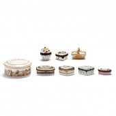 A COLLECTION OF EIGHT PILL BOX