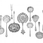 A Collection of Eight Silver B