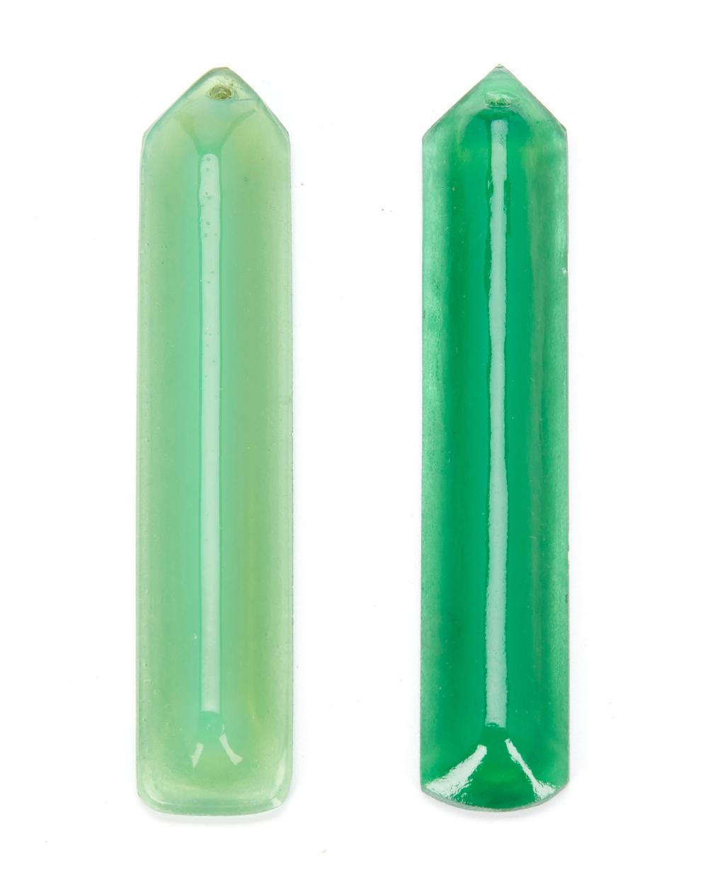 A COLLECTION OF EMERALD GREEN GLASS